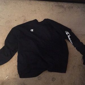 Black Champion Crew Neck Sweatshirt